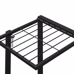 vidaXL Flower Stand with Wheels 94.5x24.5x91.5 cm Black Iron Tall Plant Stand - Additional view 5