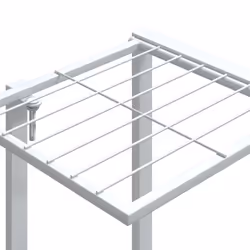 vidaXL Flower Stand with Wheels 94.5x24.5x91.5 cm White Iron Tall Plant Stand - Additional view 5