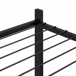 vidaXL Flower Stand 83x25x80 cm Black Iron Corner Plant Shelf Flower Rack - Additional view 4