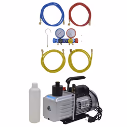 vidaXL Vacuum Pump with 4-way Manifold Gauge Set for Air Conditioning Air Tool