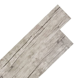 vidaXL Self-adhesive PVC Flooring Planks Underlay Wood Laminate Floor Tiles - light grey, 2.51 mÃÂ²