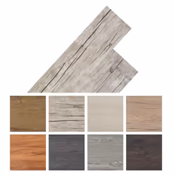 vidaXL Self-adhesive PVC Flooring Planks Underlay Wood Laminate Floor Tiles - light grey, 2.51 mÃÂ²