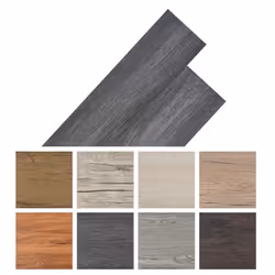 vidaXL Self-adhesive PVC Flooring Planks Underlay Wood Laminate Floor Tiles - black, 2.51 mÃÂ²