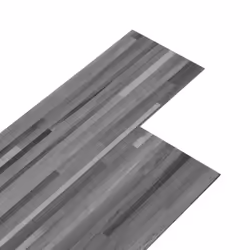 vidaXL Self-adhesive PVC Flooring Planks Underlay Wood Laminate Floor Tiles - striped grey, 2.51 mò