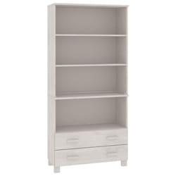 vidaXL Highboard Solid Wood Pine Wooden Storage Shelf Sideboard Multi Colours - white