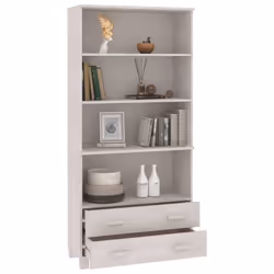 vidaXL Highboard Solid Wood Pine Wooden Storage Shelf Sideboard Multi Colours - white - Additional view 4