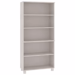 vidaXL Highboard Solid Wood Pine Wooden Storage Shelf Sideboard Multi Colours - white