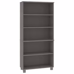 vidaXL Highboard Solid Wood Pine Wooden Storage Shelf Sideboard Multi Colours - light grey