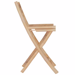 vidaXL Bar Set 3 Piece Bamboo Patio Breakfast Bar Stool Garden Table and Chair - Additional view 7