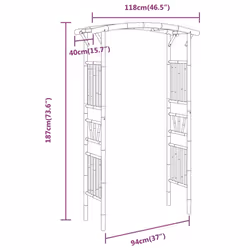 vidaXL Rose Arch Bamboo Garden Arbour Pergola Planter Patio Plant Support - Additional view 6