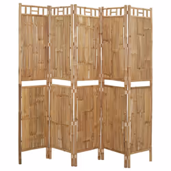 vidaXL Room Divider Bamboo Privacy Screen Room Separator Partition Multi Sizes - 200 x 180 cm - Additional view 2