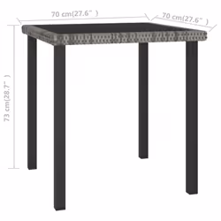 vidaXL Outdoor Dining Set 5 Piece Poly Rattan Grey Table and Chair Furniture