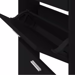 ) New Wood Shoe Cabinet 5Drawer Organiser Furniture Multi Colours Multi Sizes - Black, 59 x 17 x 169 cm (W x D x H - Additional view 7