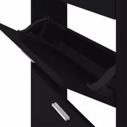 ) New Wood Shoe Cabinet 5Drawer Organiser Furniture Multi Colours Multi Sizes - Black, 59 x 17 x 150 cm (W x D x H - Additional view 7