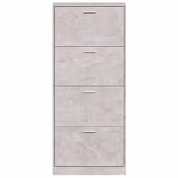 ) New Wood Shoe Cabinet 5Drawer Organiser Furniture Multi Colours Multi Sizes - Concrete grey, 59 x 17 x 150 cm (W x D x H - Additional view 5
