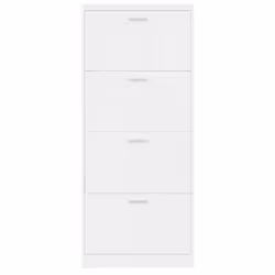 ) New Wood Shoe Cabinet 5Drawer Organiser Furniture Multi Colours Multi Sizes - High gloss white, 59 x 17 x 150 cm (W x D x H - Additional view 5