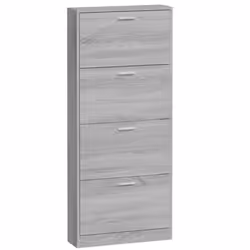 ) New Wood Shoe Cabinet 5Drawer Organiser Furniture Multi Colours Multi Sizes - Grey sonoma, 59 x 17 x 150 cm (W x D x H - Additional view 4