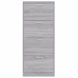 ) New Wood Shoe Cabinet 5Drawer Organiser Furniture Multi Colours Multi Sizes - Grey sonoma, 59 x 17 x 150 cm (W x D x H - Additional view 5