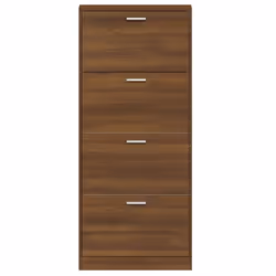 ) New Wood Shoe Cabinet 5Drawer Organiser Furniture Multi Colours Multi Sizes - Brown oak, 59 x 17 x 150 cm (W x D x H - Additional view 5