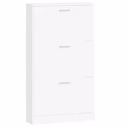) New Wood Shoe Cabinet 5Drawer Organiser Furniture Multi Colours Multi Sizes - White, 59 x 17 x 108 cm (W x D x H - Additional view 4