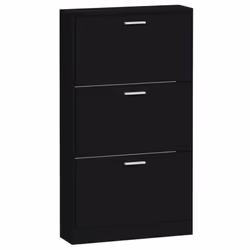 ) New Wood Shoe Cabinet 5Drawer Organiser Furniture Multi Colours Multi Sizes - Black, 59 x 17 x 108 cm (W x D x H - Additional view 4