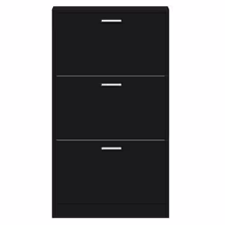) New Wood Shoe Cabinet 5Drawer Organiser Furniture Multi Colours Multi Sizes - Black, 59 x 17 x 108 cm (W x D x H - Additional view 5