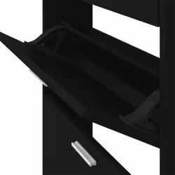 ) New Wood Shoe Cabinet 5Drawer Organiser Furniture Multi Colours Multi Sizes - Black, 59 x 17 x 108 cm (W x D x H - Additional view 7