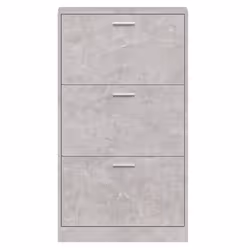 ) New Wood Shoe Cabinet 5Drawer Organiser Furniture Multi Colours Multi Sizes - Concrete grey, 59 x 17 x 108 cm (W x D x H - Additional view 5