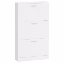 ) New Wood Shoe Cabinet 5Drawer Organiser Furniture Multi Colours Multi Sizes - High gloss white, 59 x 17 x 108 cm (W x D x H - Additional view 4