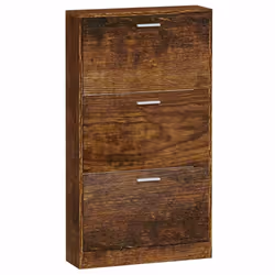 ) New Wood Shoe Cabinet 5Drawer Organiser Furniture Multi Colours Multi Sizes - Smoked oak, 59 x 17 x 108 cm (W x D x H - Additional view 4