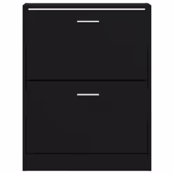 ) New Wood Shoe Cabinet 5Drawer Organiser Furniture Multi Colours Multi Sizes - Black, 59 x 17 x 81 cm (W x D x H - Additional view 4