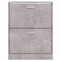 ) New Wood Shoe Cabinet 5Drawer Organiser Furniture Multi Colours Multi Sizes - Concrete grey, 59 x 17 x 81 cm (W x D x H - Additional view 4