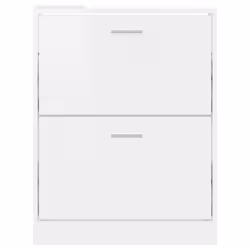 ) New Wood Shoe Cabinet 5Drawer Organiser Furniture Multi Colours Multi Sizes - High gloss white, 59 x 17 x 81 cm (W x D x H - Additional view 4