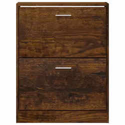 ) New Wood Shoe Cabinet 5Drawer Organiser Furniture Multi Colours Multi Sizes - Smoked oak, 59 x 17 x 81 cm (W x D x H - Additional view 4