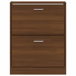 ) New Wood Shoe Cabinet 5Drawer Organiser Furniture Multi Colours Multi Sizes - Brown oak, 59 x 17 x 81 cm (W x D x H - Additional view 4