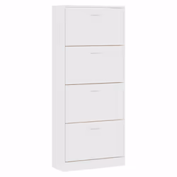 ) New Wood Shoe Cabinet 2Drawer Storage Cupboard Rack Shelf Multi Colours/Sizes - White, 63 x 24 x 147 cm (W x D x H - Additional view 2