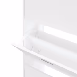 ) New Wood Shoe Cabinet 2Drawer Storage Cupboard Rack Shelf Multi Colours/Sizes - White, 63 x 24 x 147 cm (W x D x H - Additional view 5