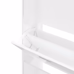 ) New Wood Shoe Cabinet 2Drawer Storage Cupboard Rack Shelf Multi Colours/Sizes - High gloss white, 63 x 24 x 147 cm (W x D x H - Additional view 5