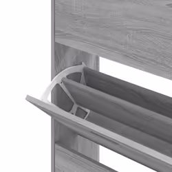 ) New Wood Shoe Cabinet 2Drawer Storage Cupboard Rack Shelf Multi Colours/Sizes - Grey sonoma, 63 x 24 x 147 cm (W x D x H - Additional view 5