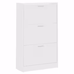 ) New Wood Shoe Cabinet 2Drawer Storage Cupboard Rack Shelf Multi Colours/Sizes - White, 63 x 24 x 103 cm (W x D x H - Additional view 2