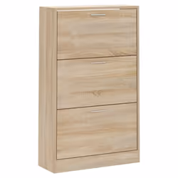 ) New Wood Shoe Cabinet 2Drawer Storage Cupboard Rack Shelf Multi Colours/Sizes - Sonoma oak, 63 x 24 x 103 cm (W x D x H - Additional view 2
