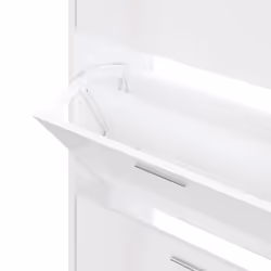 ) New Wood Shoe Cabinet 2Drawer Storage Cupboard Rack Shelf Multi Colours/Sizes - High gloss white, 63 x 24 x 103 cm (W x D x H - Additional view 5