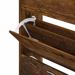 ) New Wood Shoe Cabinet 2Drawer Storage Cupboard Rack Shelf Multi Colours/Sizes - Smoked oak, 63 x 24 x 103 cm (W x D x H - Additional view 5