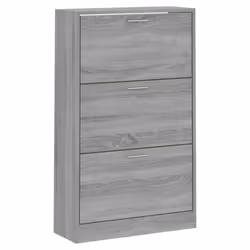 ) New Wood Shoe Cabinet 2Drawer Storage Cupboard Rack Shelf Multi Colours/Sizes - Grey sonoma, 63 x 24 x 103 cm (W x D x H - Additional view 2