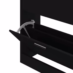 ) New Wood Shoe Cabinet 2Drawer Storage Cupboard Rack Shelf Multi Colours/Sizes - Black, 63 x 24 x 81 cm (W x D x H - Additional view 5