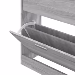 ) New Wood Shoe Cabinet 2Drawer Storage Cupboard Rack Shelf Multi Colours/Sizes - Grey sonoma, 63 x 24 x 81 cm (W x D x H - Additional view 5
