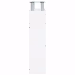 vidaXL Shoe Cabinet with a Drawer and a Top Glass Shelf Wood Multi Colours - High gloss white - Additional view 6