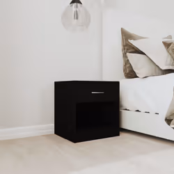 VidaXL 342583 nightstand/bedside table Black