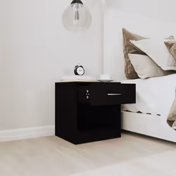 VidaXL 342583 nightstand/bedside table Black - Additional view 4
