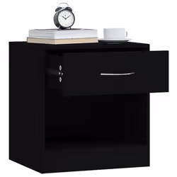 VidaXL 342583 nightstand/bedside table Black - Additional view 5